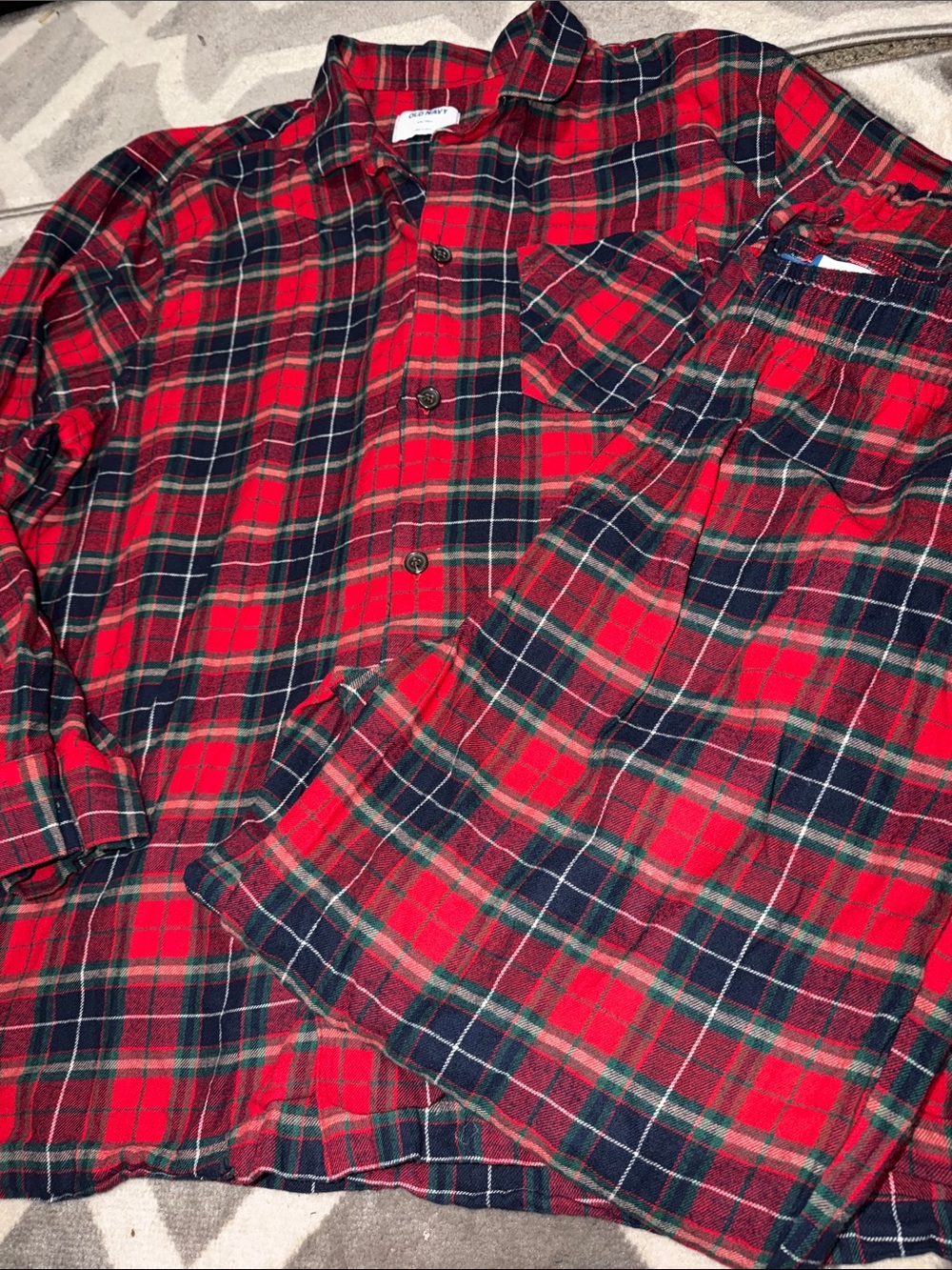 Men’s 2X Tall Old Navy Flannel PJ Set
